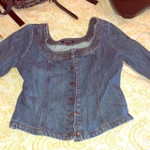 Jean jacket! Cropped size 6